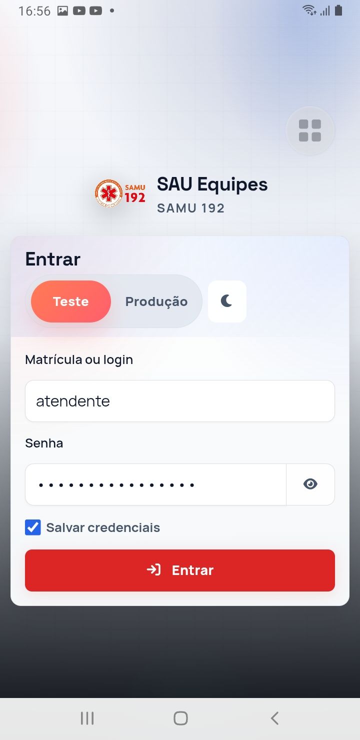 Login com ambientes de teste e produção